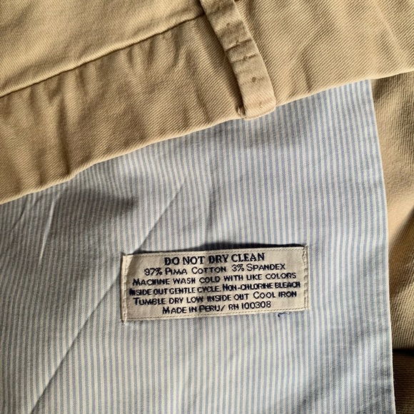 2 Pair of Peter Millar Pilot Twill Shorts in Stone & Khaki. Classic Fit. Size 38 - Picture 10 of 11